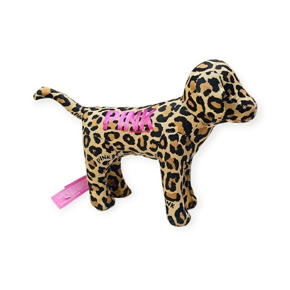 Y2K Victoria's Secret PINK Rare Leopard Print Wild Pink Collection 9" Plush Dog - Picture 1 of 10